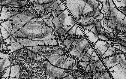 Old map of Duntisbourne Rouse in 1896
