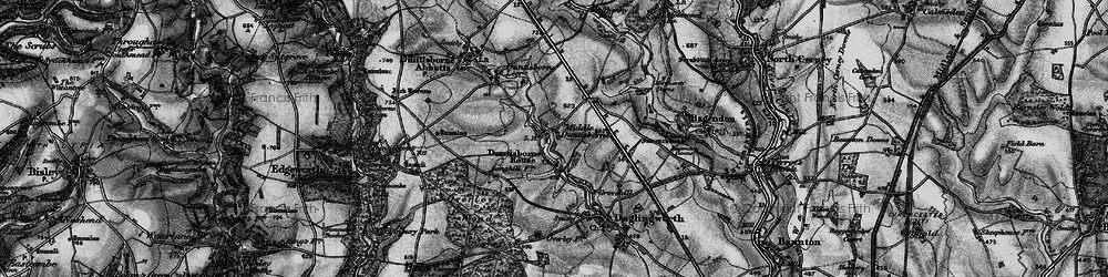 Old map of Duntisbourne Rouse in 1896