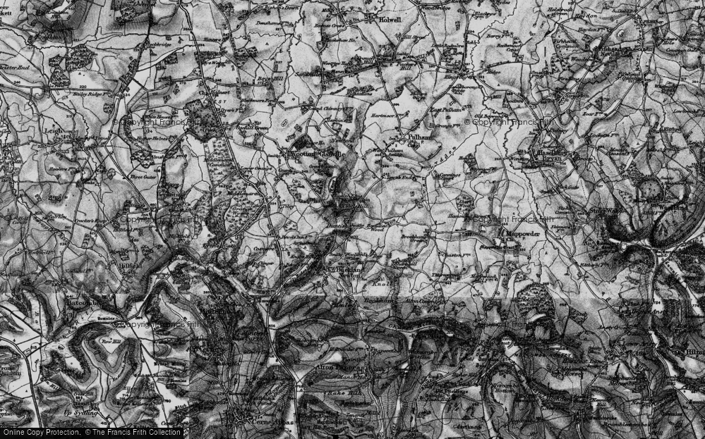 Old Map of Duntish, 1898 in 1898