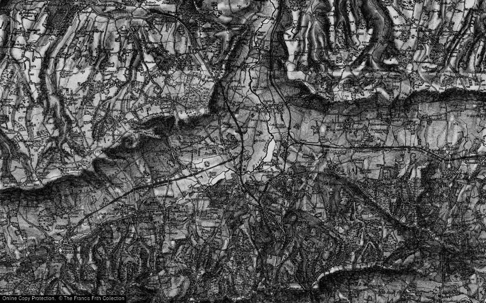 Old Map of Dunton Green, 1895 in 1895