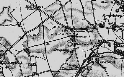 Old map of Dunton Patch in 1898