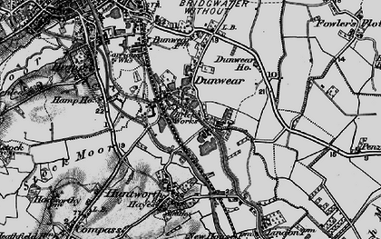 Old map of Dunwear in 1898