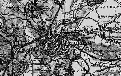 Old map of Durham in 1898