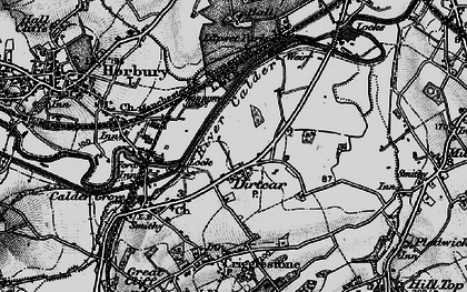 Old map of Durkar in 1896