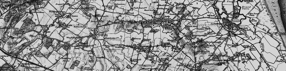 Old map of Durlock in 1895