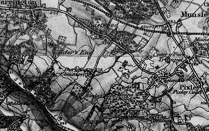 Old map of Durlow Common in 1898