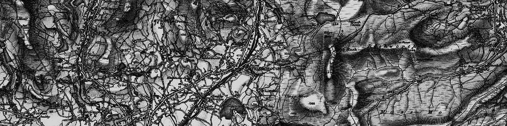 Old map of Blackstone Edge Fold in 1896