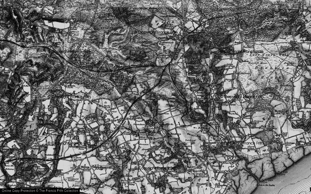 Old Map of Durns Town, 1895 in 1895