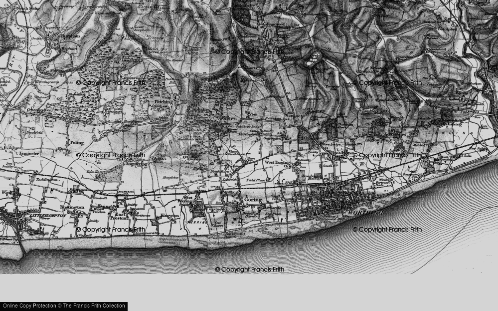 Old Map of Durrington, 1895 in 1895