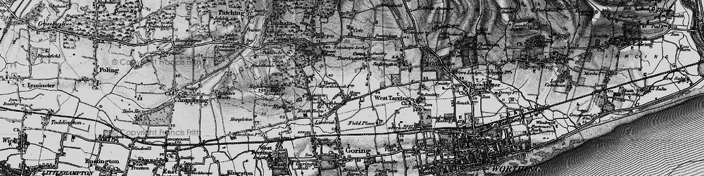 Old map of Durrington in 1895