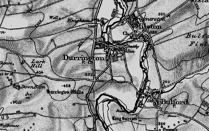 Old map of Durrington in 1898