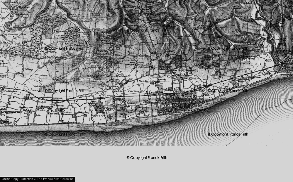 Old Map of Durrington-on-Sea Sta, 1895 in 1895