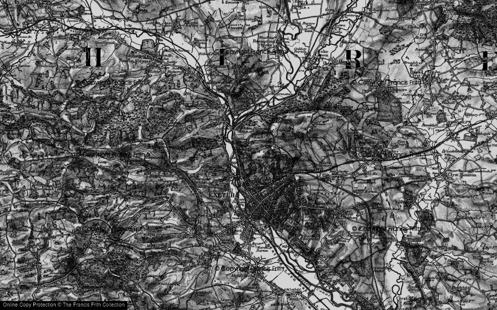 Old Map of Duryard, 1898 in 1898