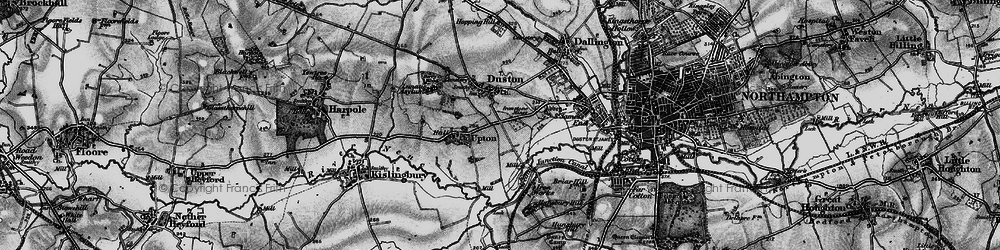 Old map of Duston in 1898