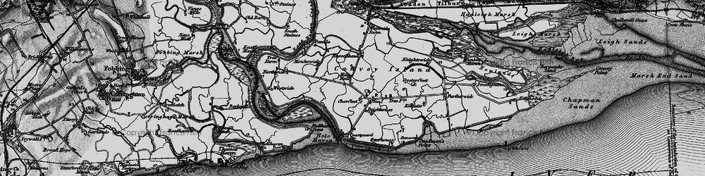Old map of Coryton in 1896