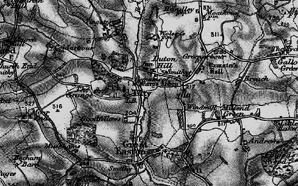 Old map of Duton Hill in 1895