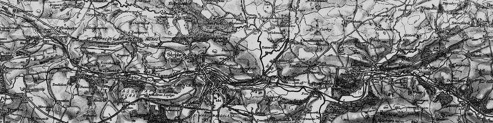 Old map of Dutson in 1896