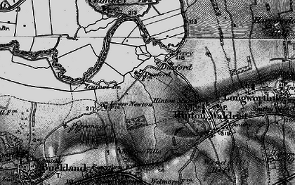 Old map of Duxford in 1895
