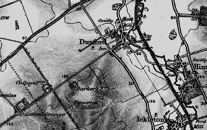 Old map of Duxford in 1896