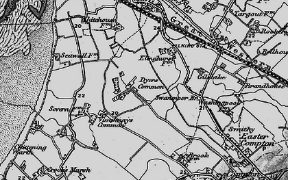 Old map of Dyer's Common in 1898