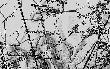 Old map of Dyer's Green in 1896