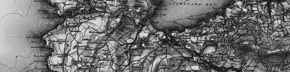 Old map of Dyffryn in 1898