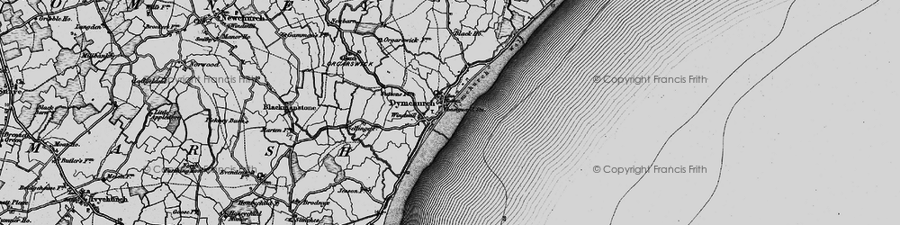 Old map of Dymchurch in 1895