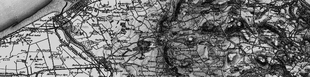 Old map of Aberkinsey in 1898