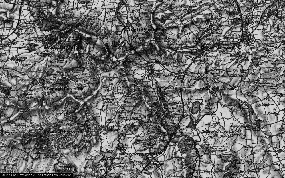 Old Map of Eachway, 1899 in 1899