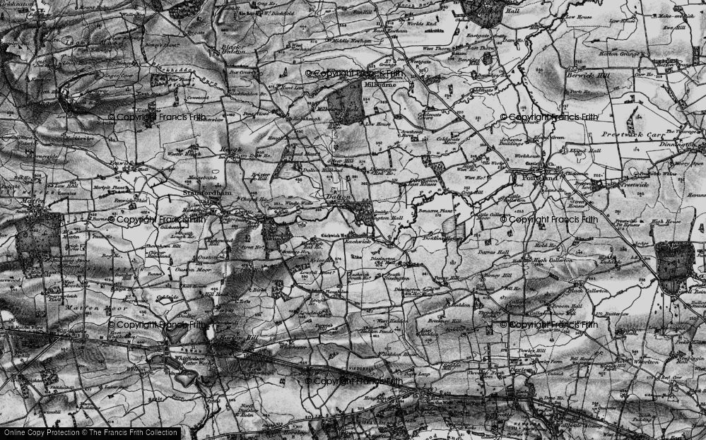 Old Map of Eachwick, 1897 in 1897