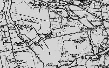 Old map of Eagland Hill in 1896