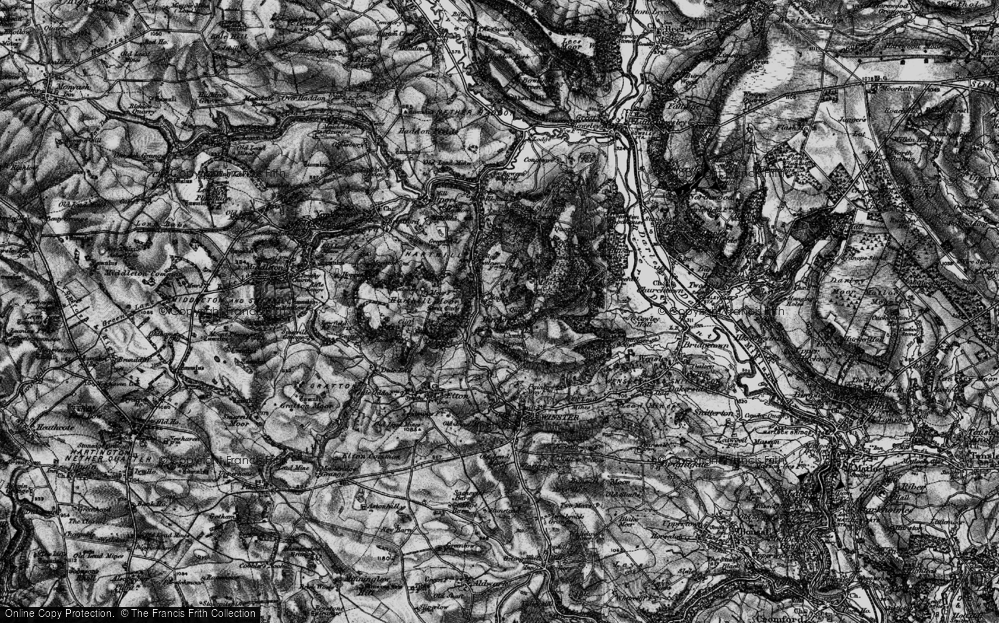 Old Map of Eagle Tor, 1897 in 1897