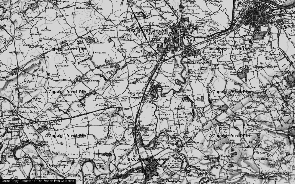 Old Map of Eaglescliffe, 1898 in 1898