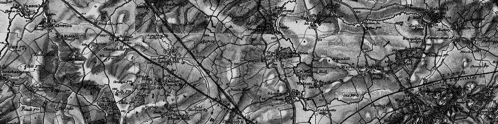Old map of Eaglestone in 1896