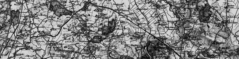 Old map of Eardiston in 1899