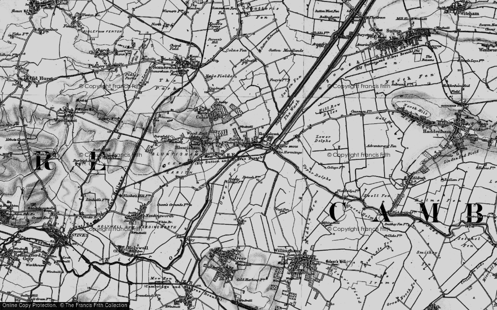 Old Map of Earith, 1898 in 1898