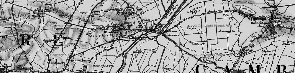 Old map of Earith in 1898