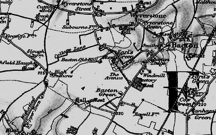 Old map of Earl's Green in 1898