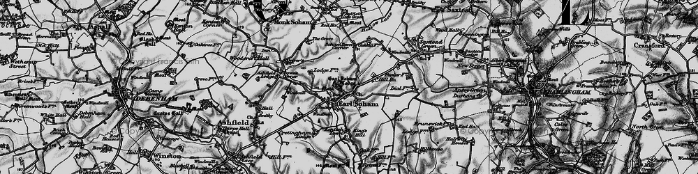 Old map of Earl Soham in 1898