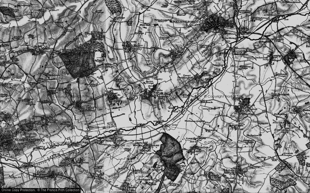 Old Map of Earls Barton, 1898 in 1898
