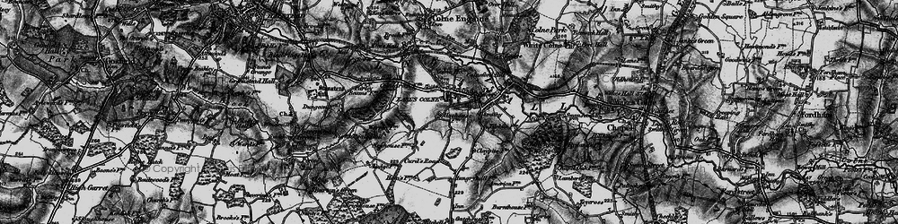 Old map of Earls Colne in 1895