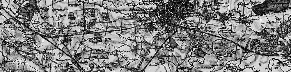 Old map of Earlsdon in 1899