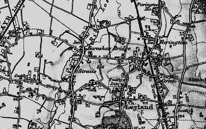 Old map of Earnshaw Bridge in 1896