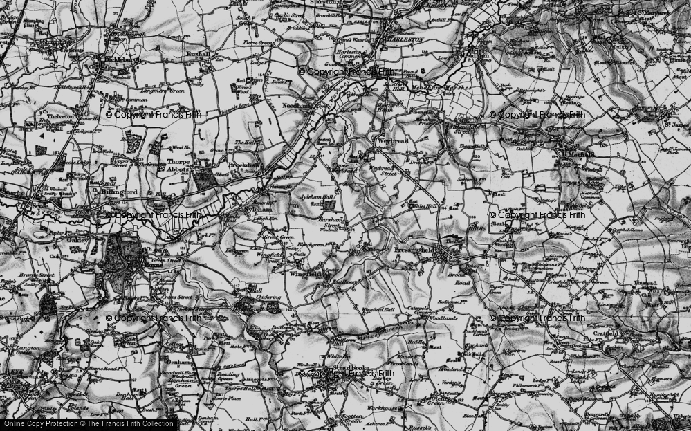 Old Map of Earsham Street, 1898 in 1898