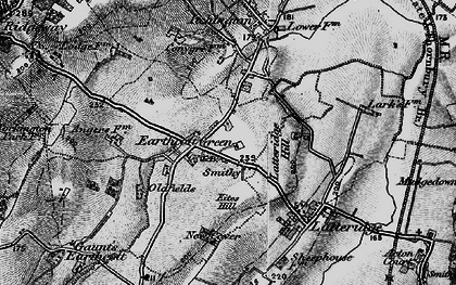 Old map of Earthcott Green in 1898