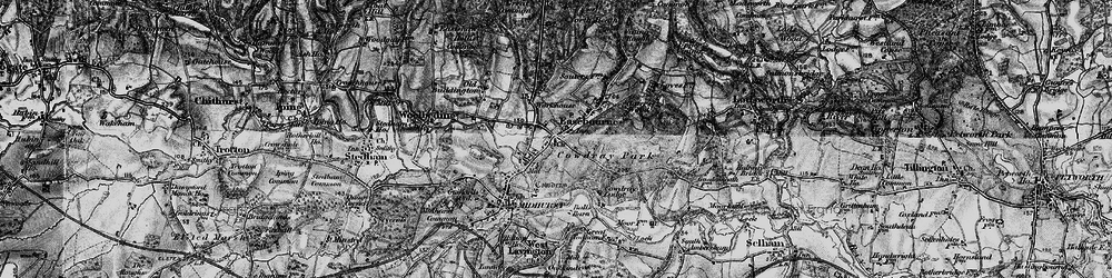 Old map of Easebourne in 1895