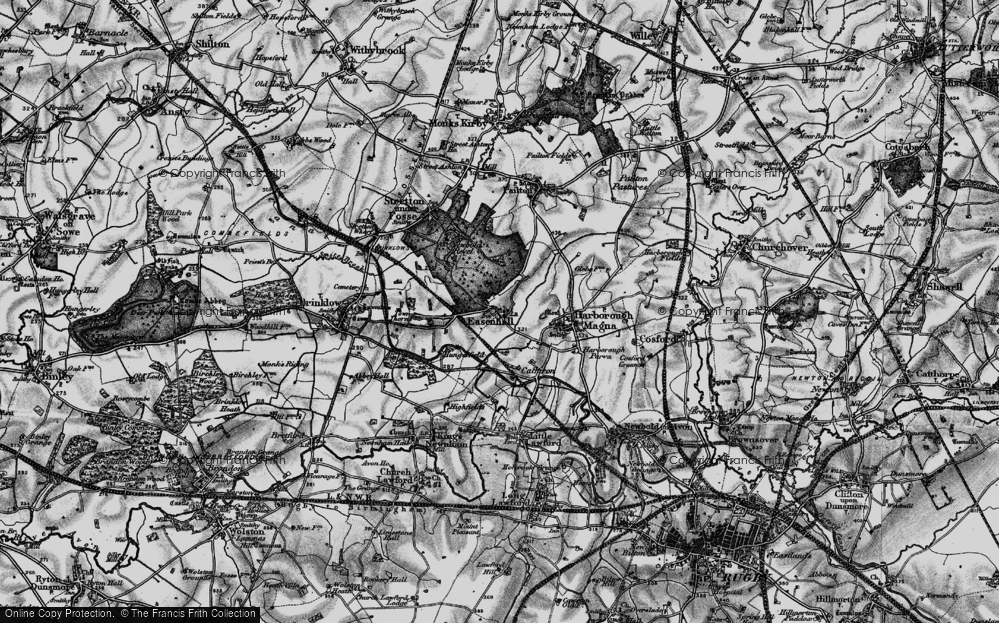 Old Map of Easenhall, 1899 in 1899
