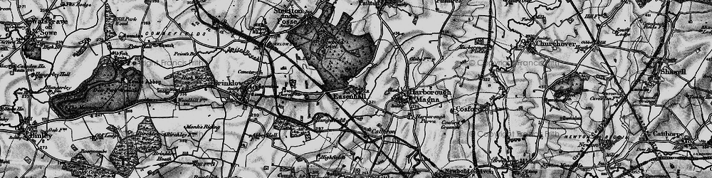 Old map of Easenhall in 1899