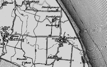 Old map of Easington in 1895