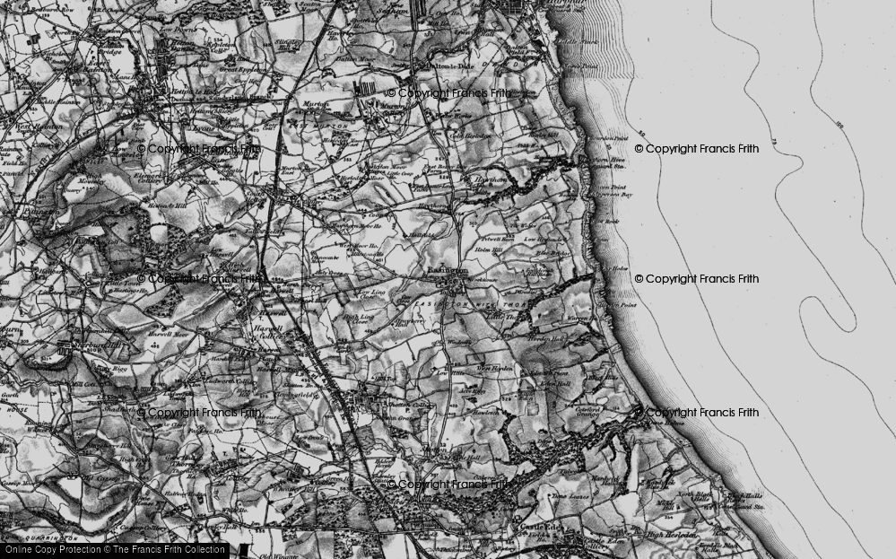 Old Map of Easington, 1898 in 1898